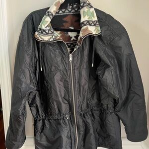 Vintage reversible Aztec wind breaker parka jacket